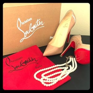 Authentic Christian Louboutin Pigalle Nude Heels